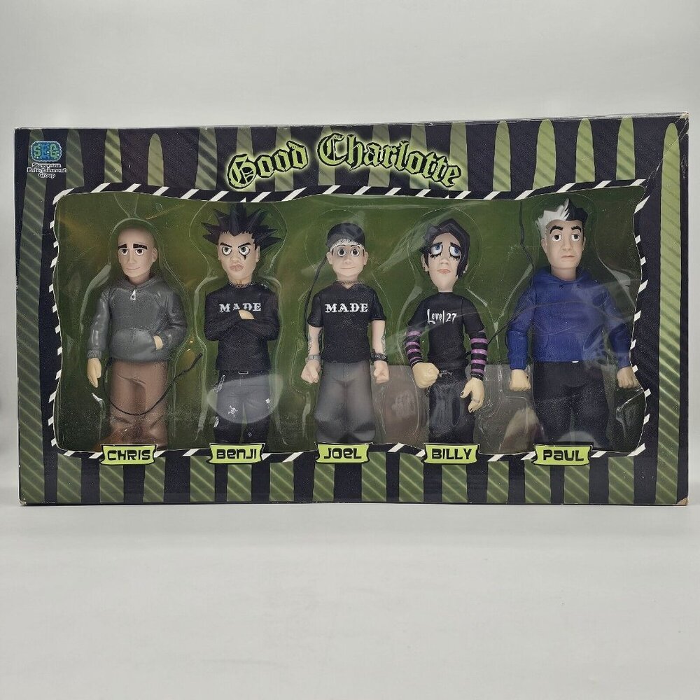 Vintage Good Charlotte Band Dolls Figurines 2004 Chris Benji Joel Billy Paul